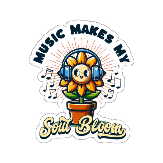 Music Makes My Soul Bloom, Kiss-Cut Stickers