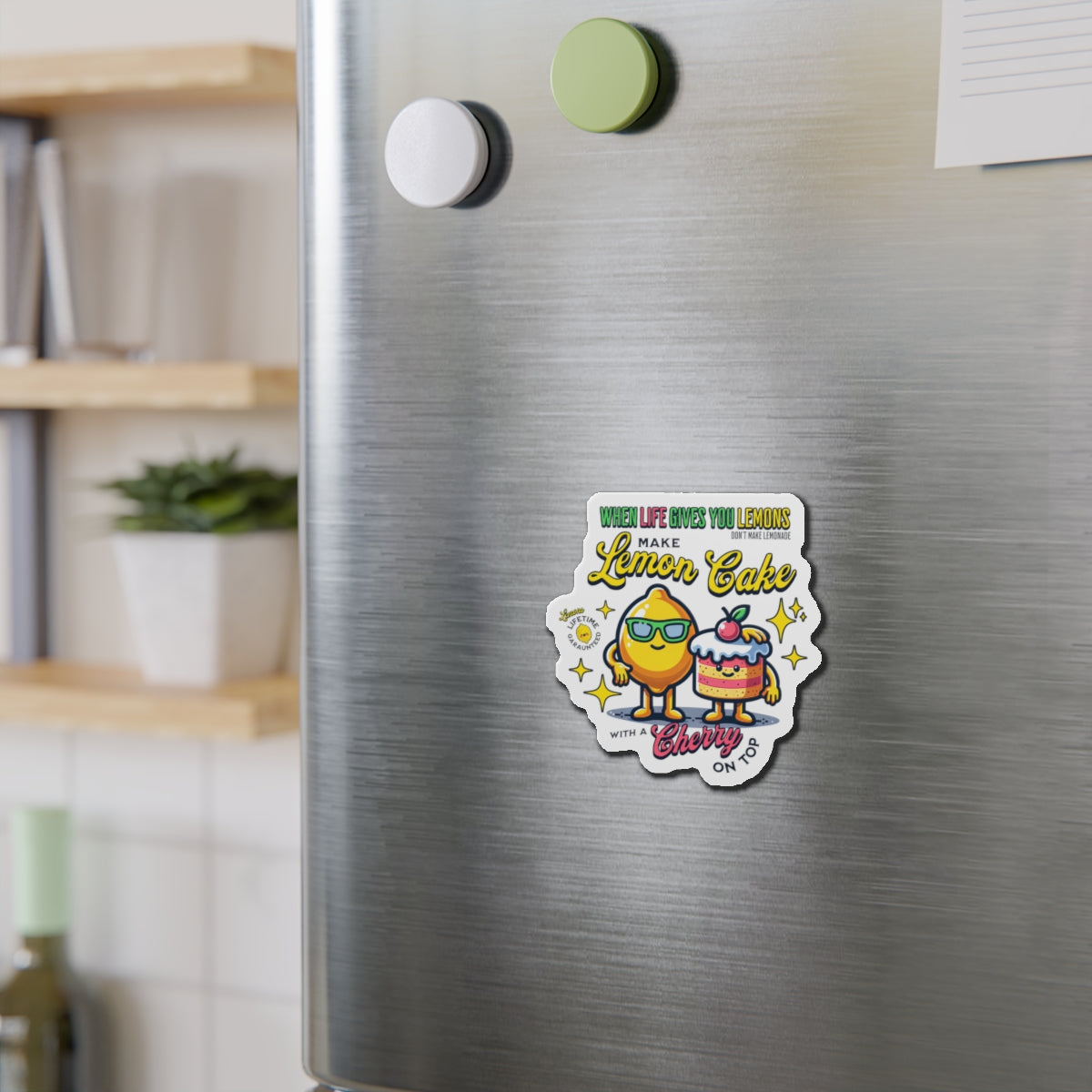 Make Lemon Cake, Die-Cut Magnets