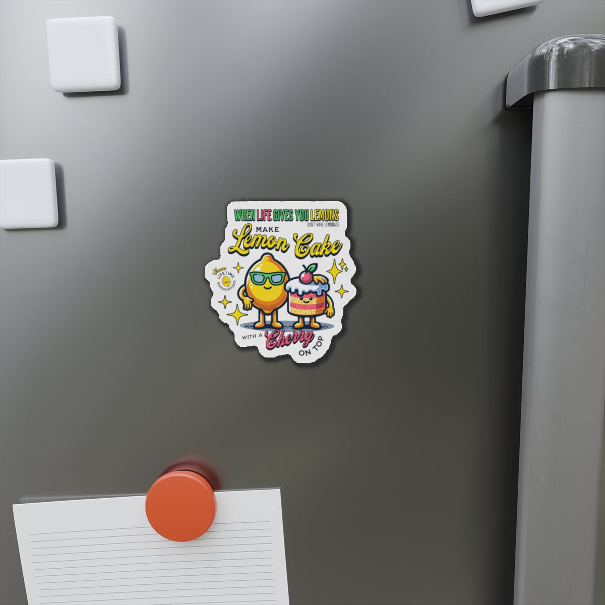 Make Lemon Cake, Die-Cut Magnets