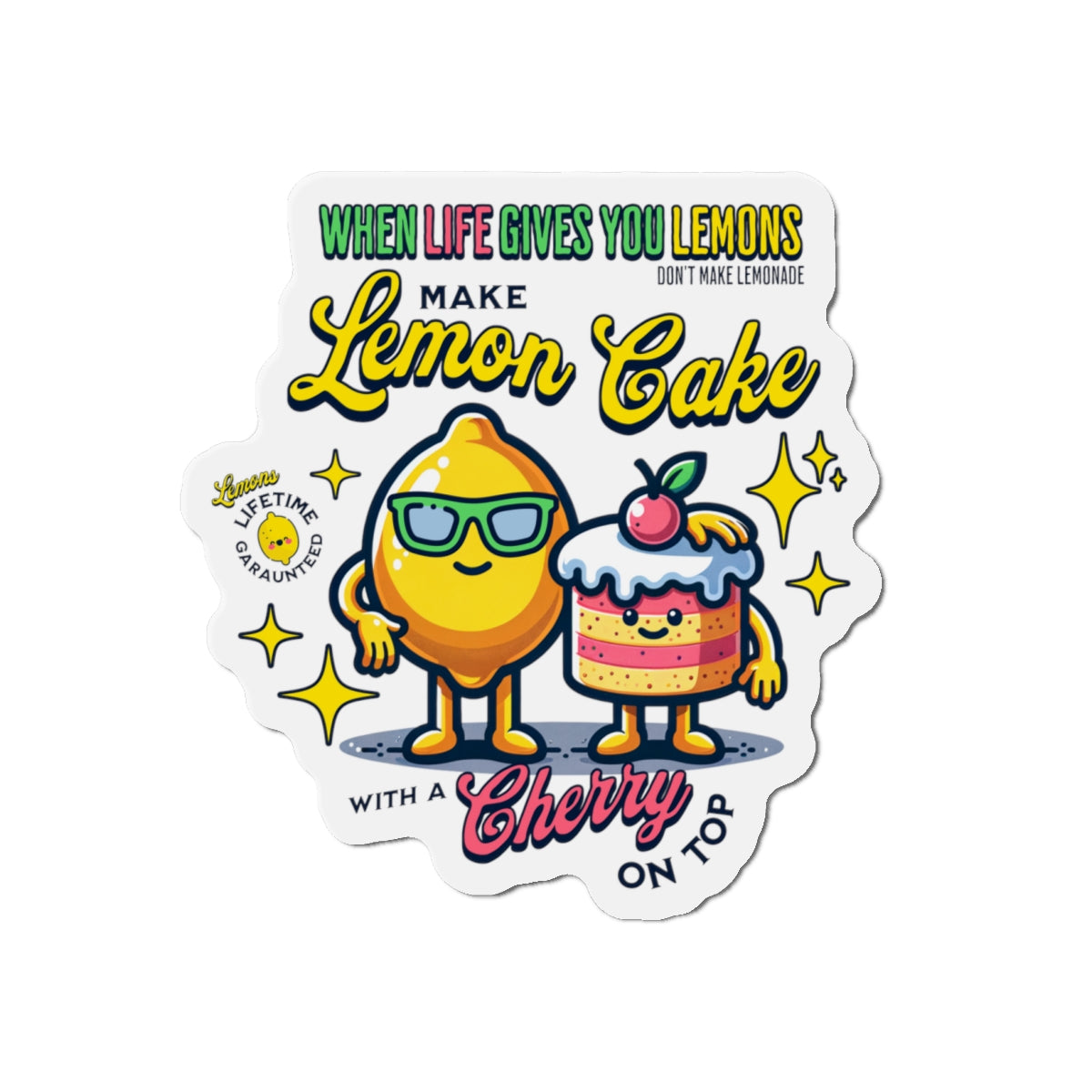 Make Lemon Cake, Die-Cut Magnets