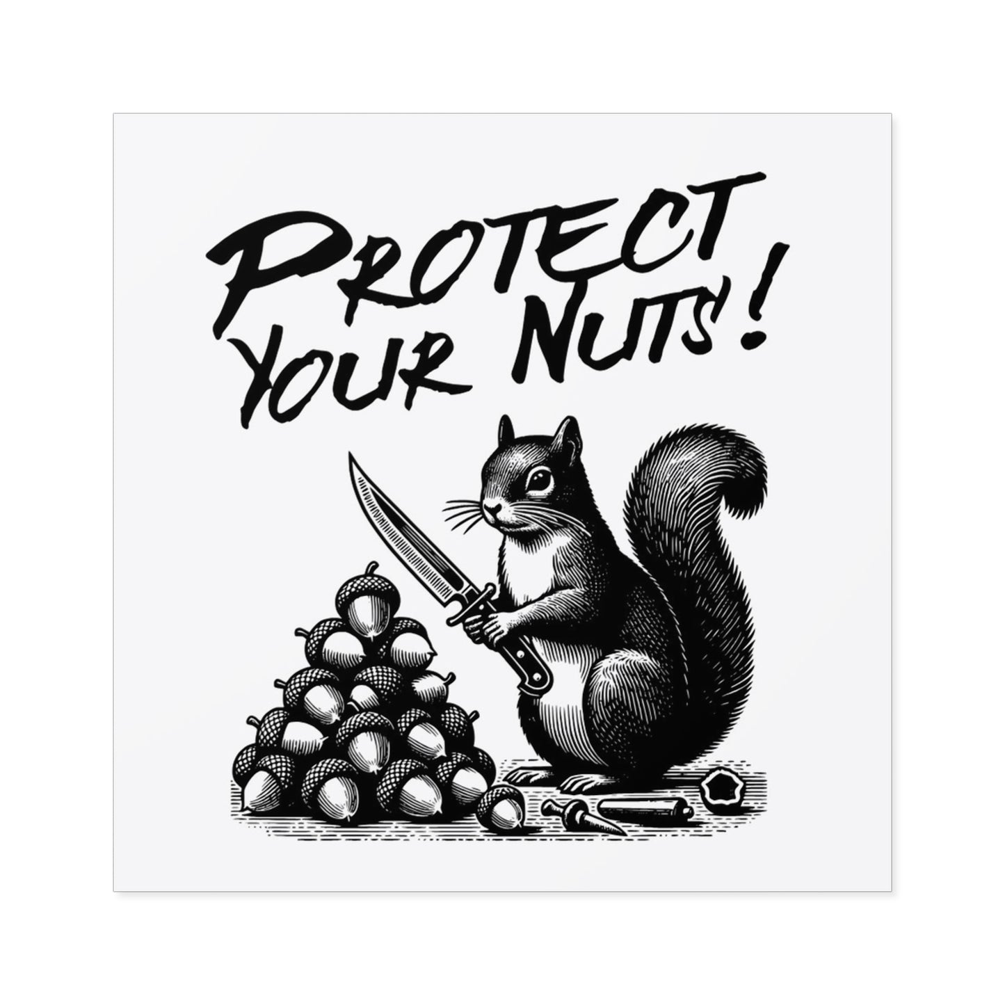 Squirrel Rules Indoor\Outdoor Sticker
