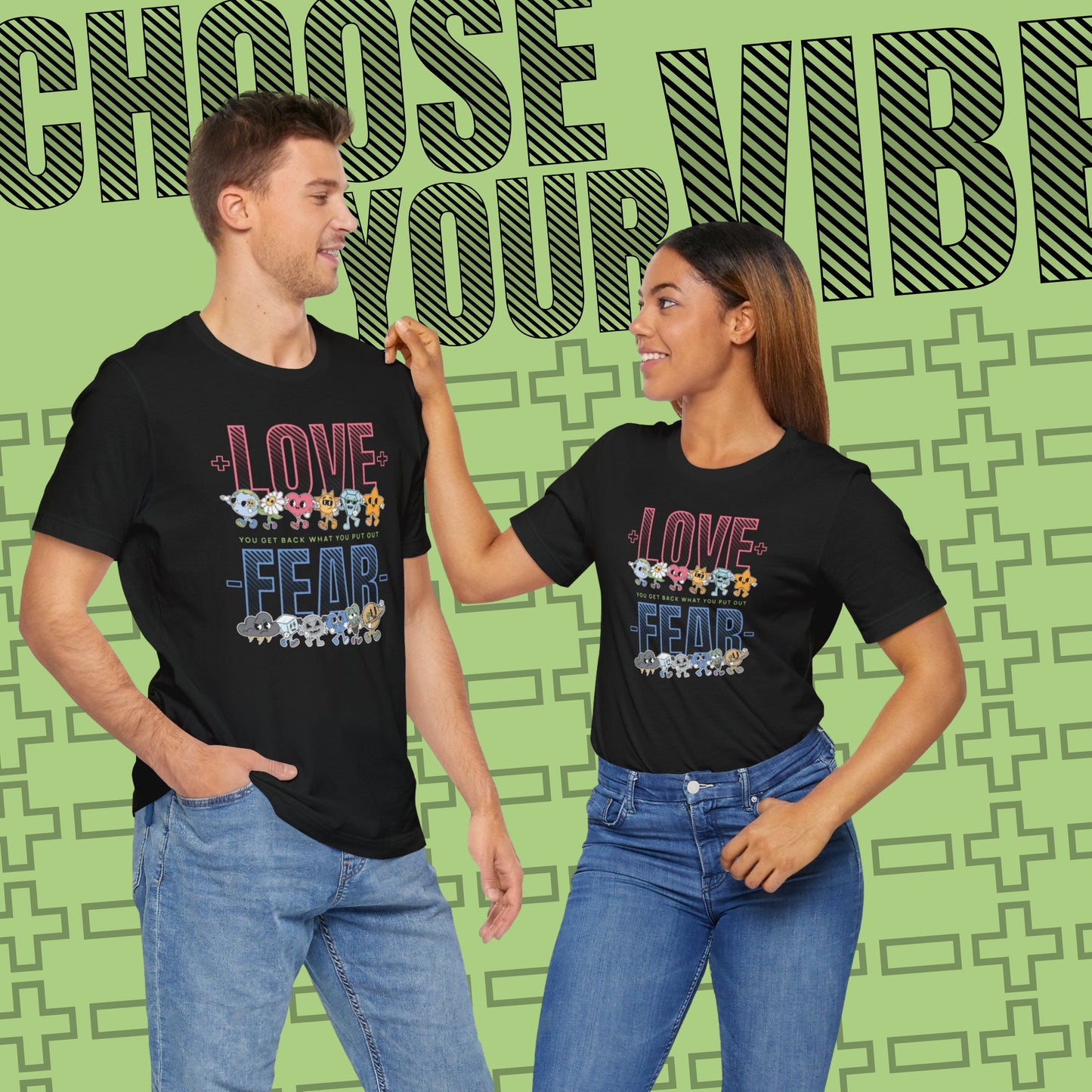 Love or Fear, Unisex Jersey Short Sleeve Tee