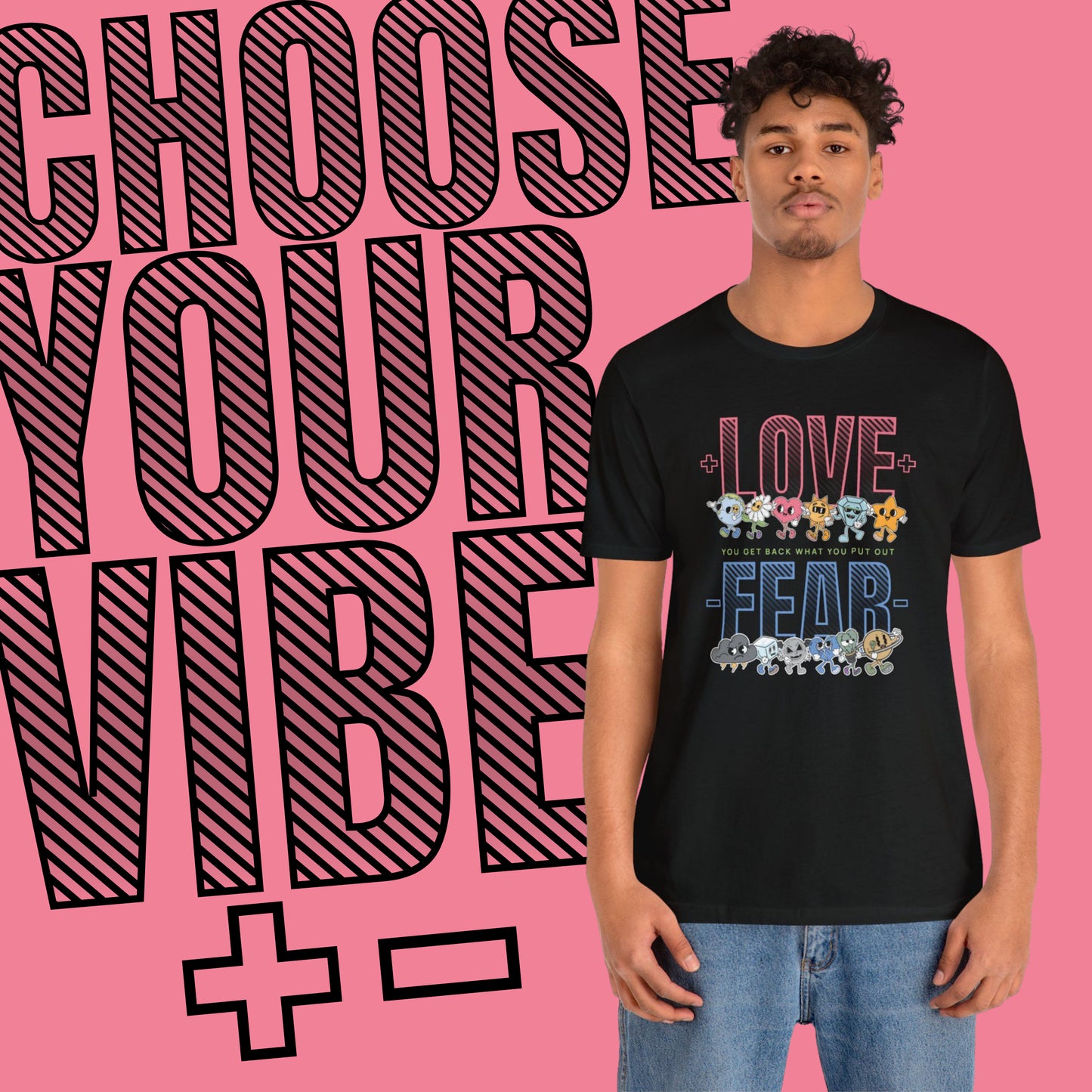 Love or Fear, Unisex Jersey Short Sleeve Tee