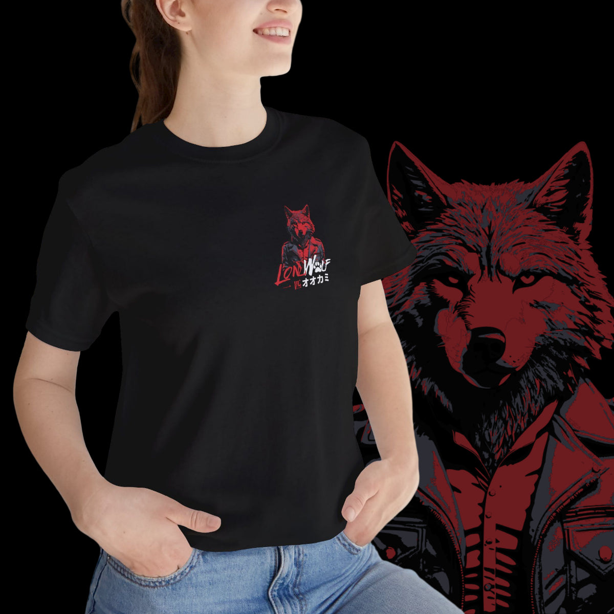Lone Wolf, Unisex Jersey Short Sleeve Tee