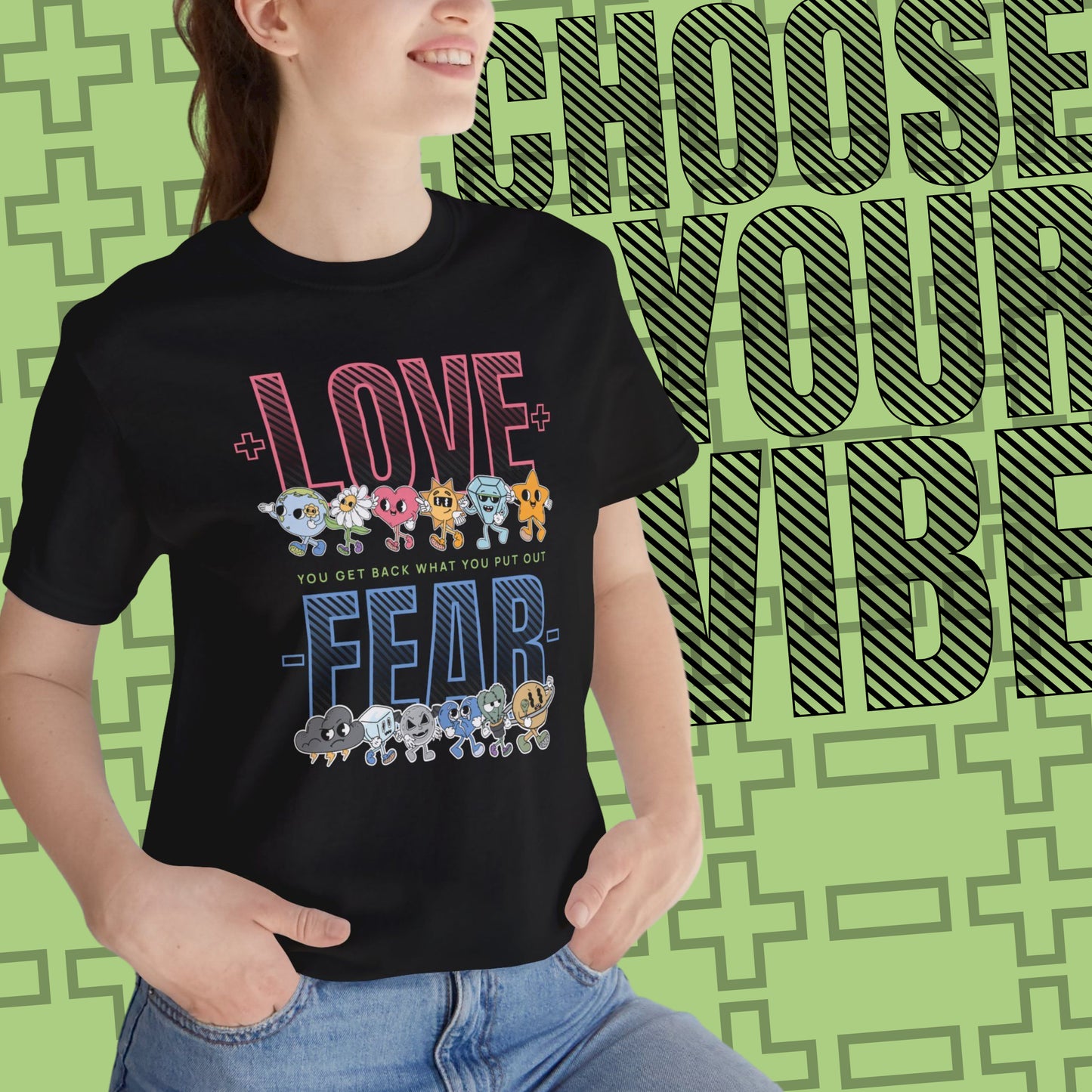 Love or Fear, Unisex Jersey Short Sleeve Tee