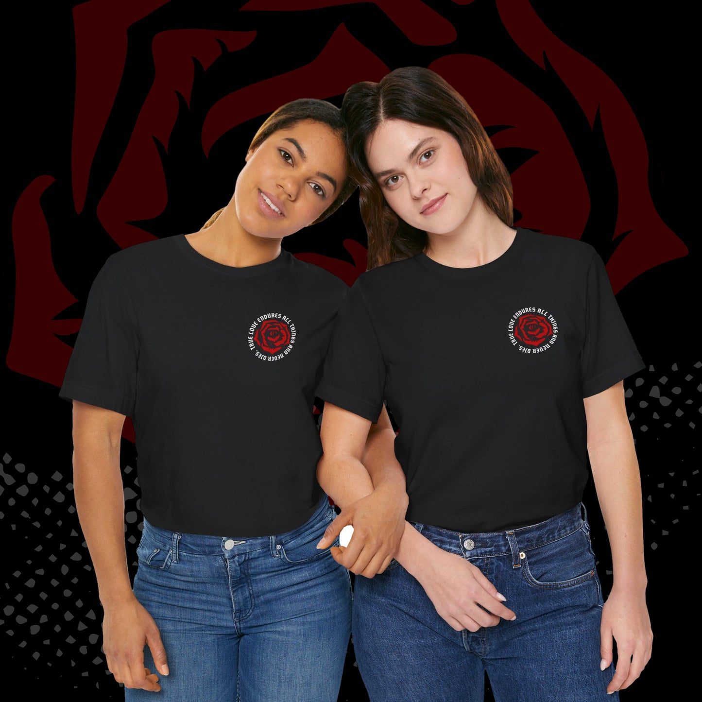 π True Love Never Dies, Unisex Jersey Short Sleeve Tee