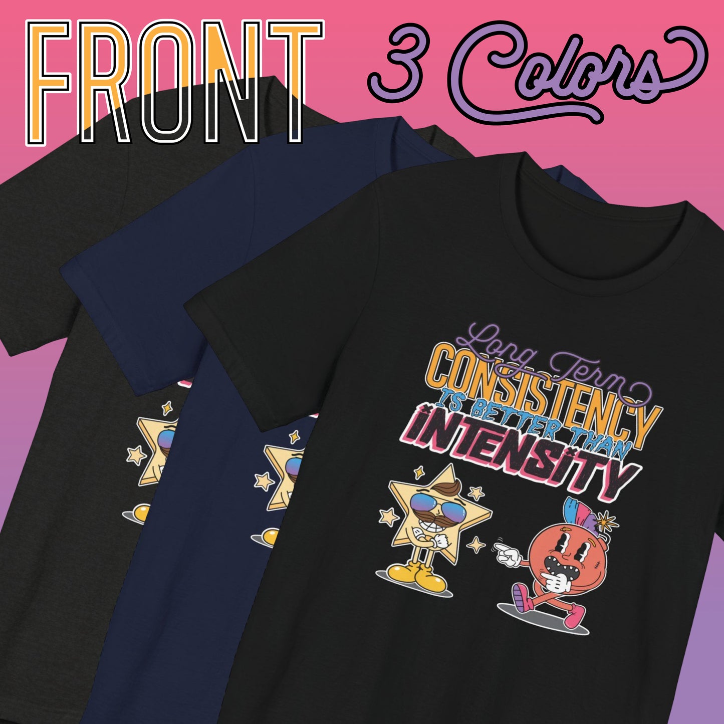 Consistency > Intensity(Dark), Unisex Jersey Short Sleeve Tee
