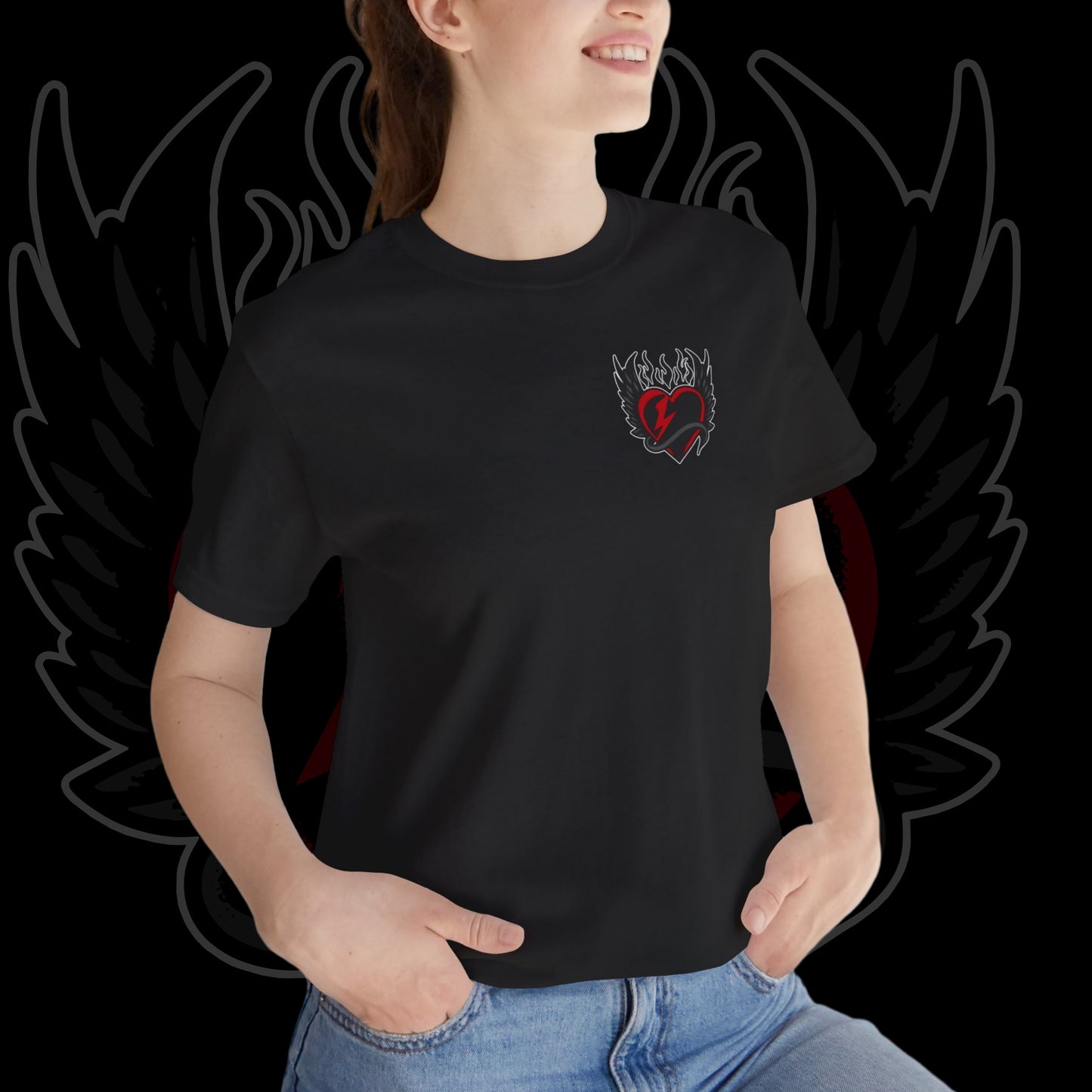 💖Love Is A Verb, Unisex Jersey Short Sleeve Tee
