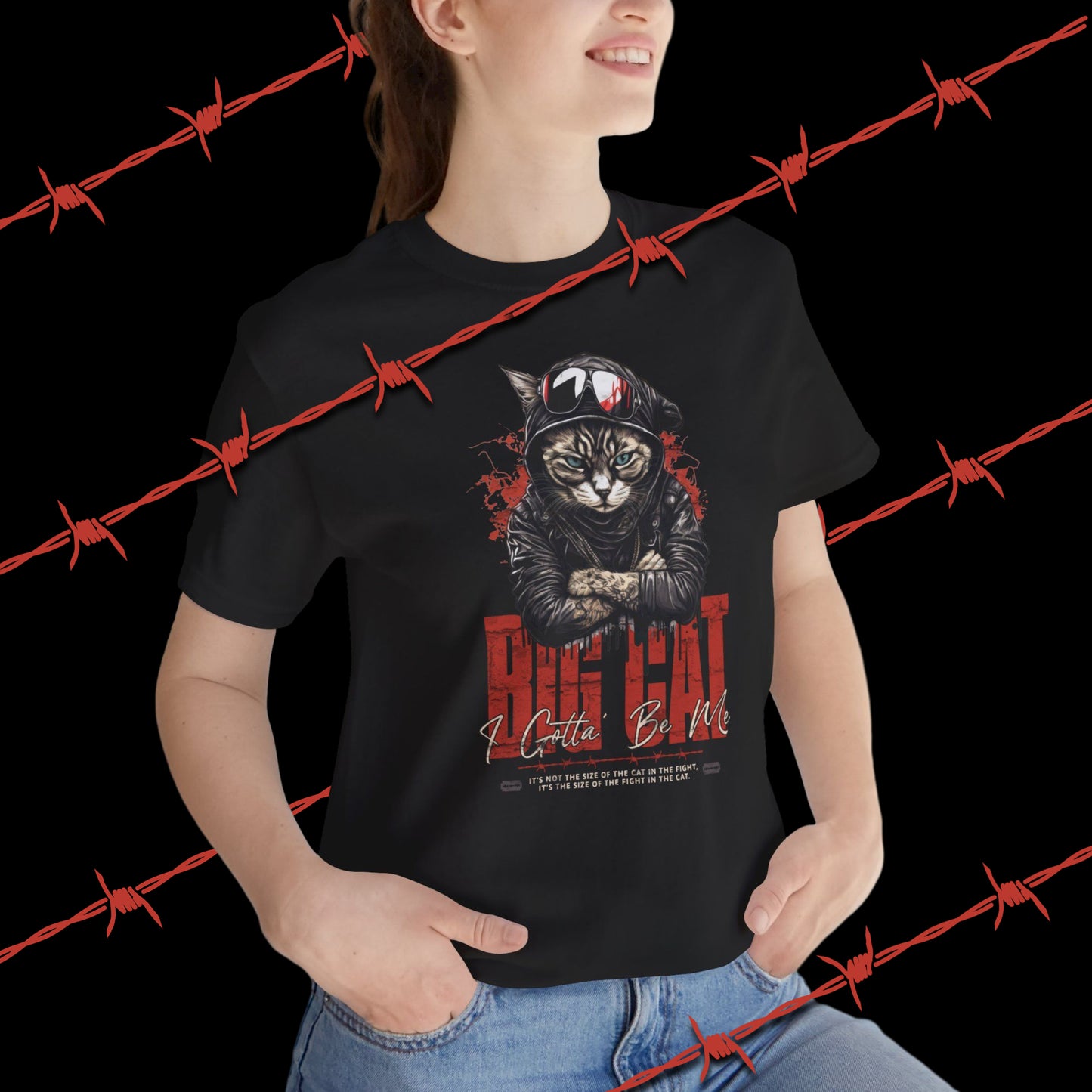 Big Cat, Unisex Jersey Short Sleeve Tee