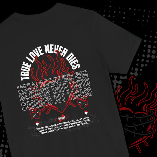 💗 True Love Never Dies, Unisex Jersey Short Sleeve Tee