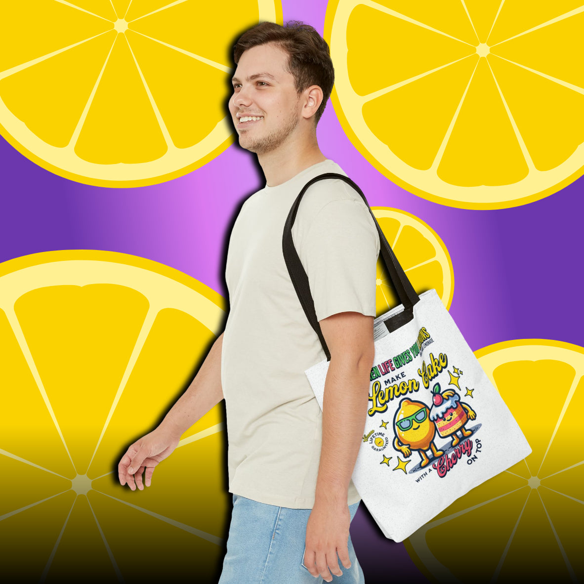 Make Lemon Cake Tote Bag