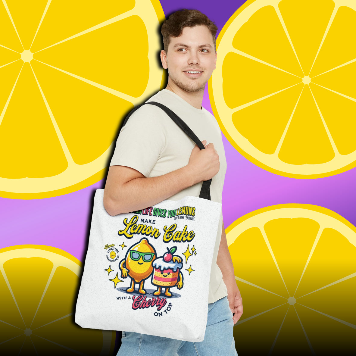 Make Lemon Cake Tote Bag