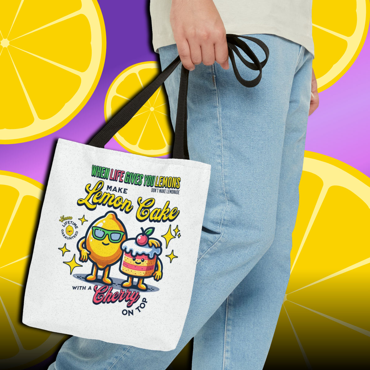Make Lemon Cake Tote Bag