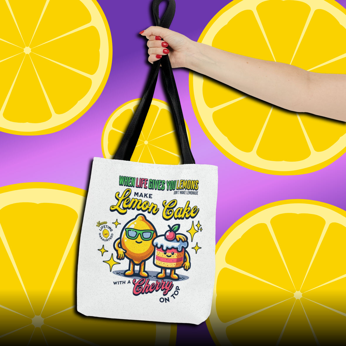 Make Lemon Cake Tote Bag