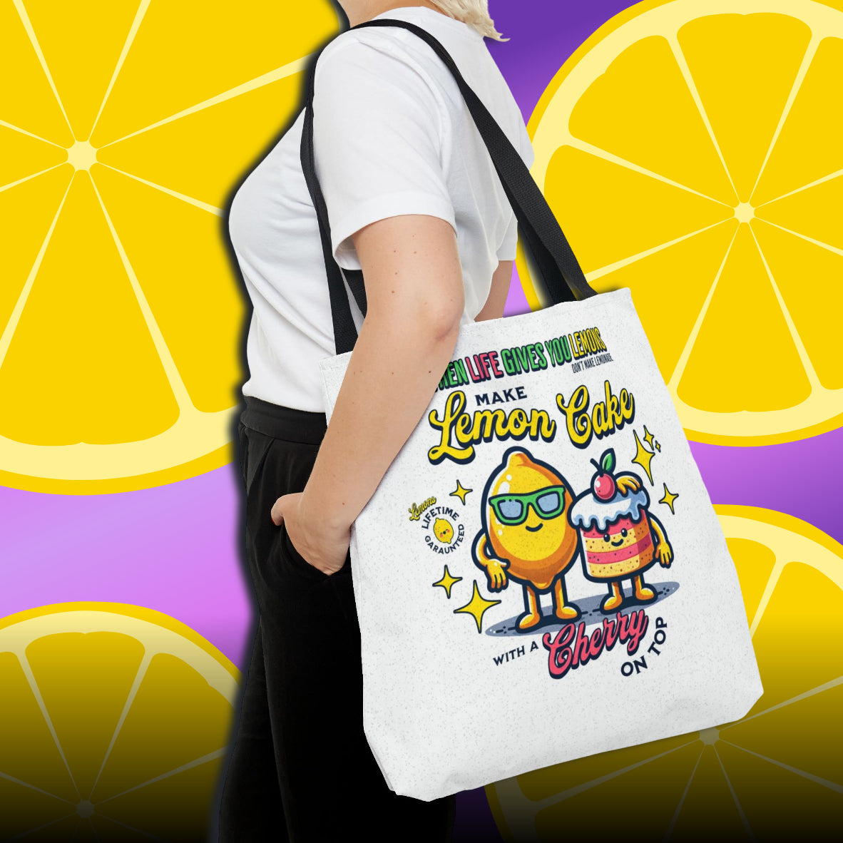 Make Lemon Cake Tote Bag