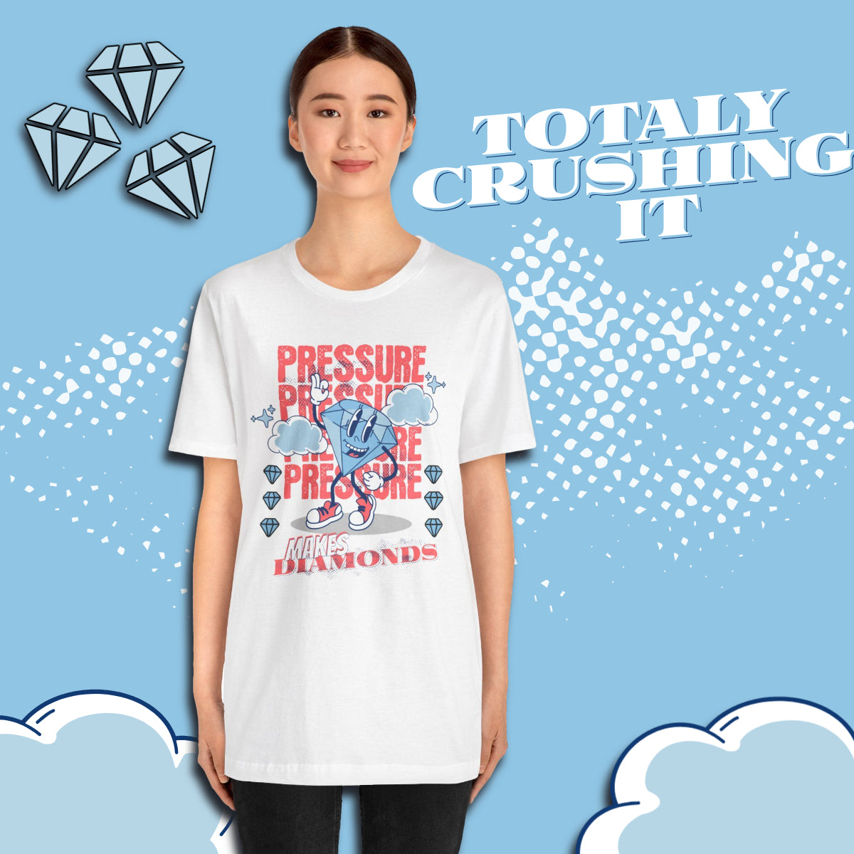 Pressure Makes Diamonds(Light), Unisex Jersey Short Sleeve Tee