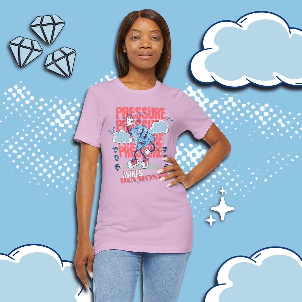 Pressure Makes Diamonds(Light), Unisex Jersey Short Sleeve Tee