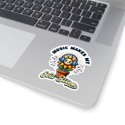 Music Makes My Soul Bloom, Kiss-Cut Stickers