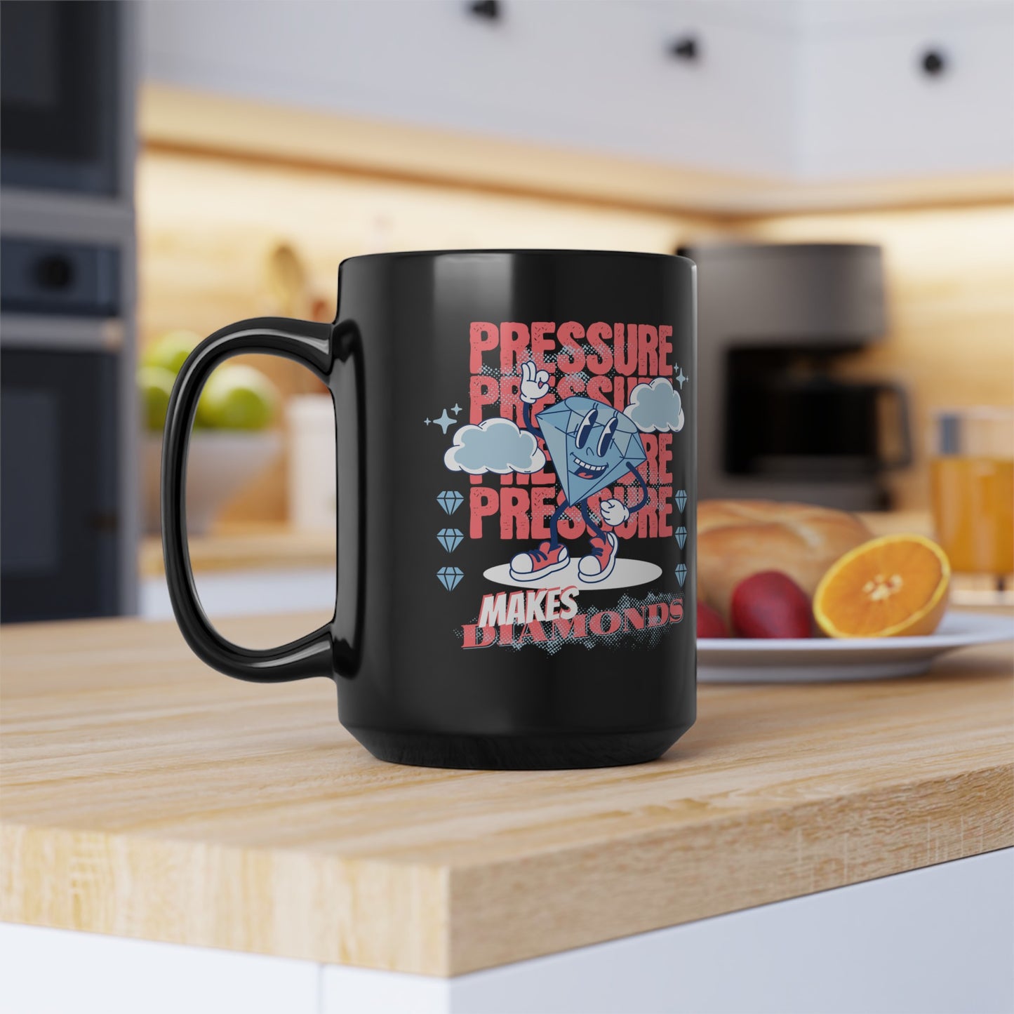 Pressure Makes Diamonds, Black Mug (11oz, 15oz)