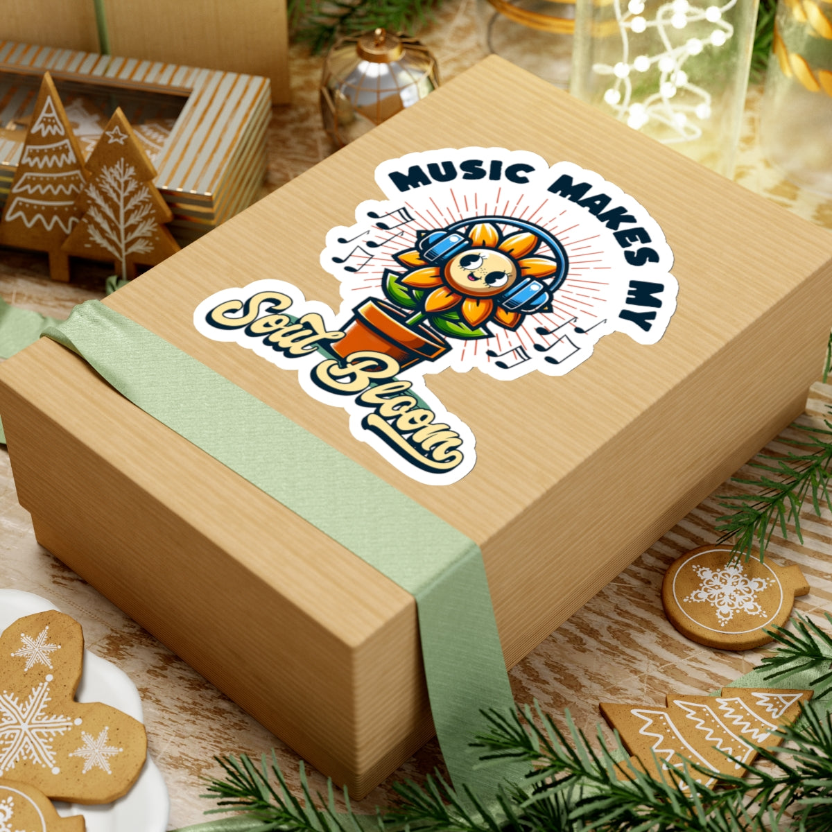 Music Makes My Soul Bloom, Kiss-Cut Stickers