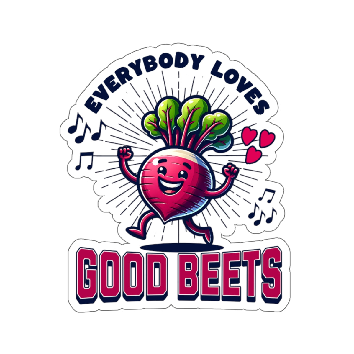 Everybody Loves Good Beets, Kiss-Cut Stickers