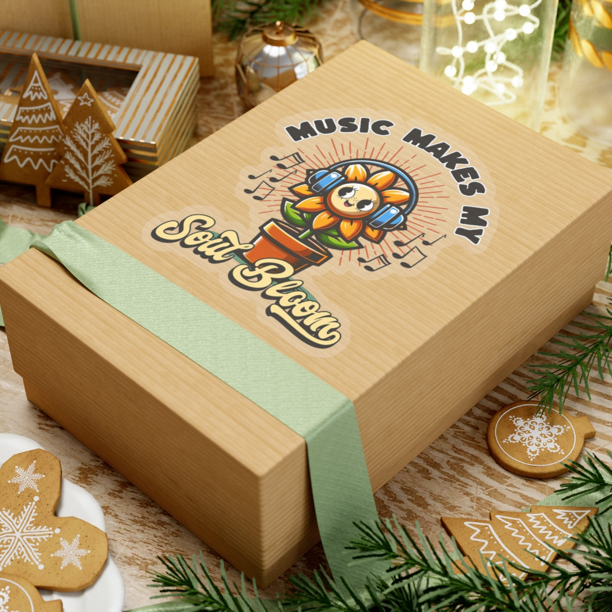 Music Makes My Soul Bloom, Kiss-Cut Stickers
