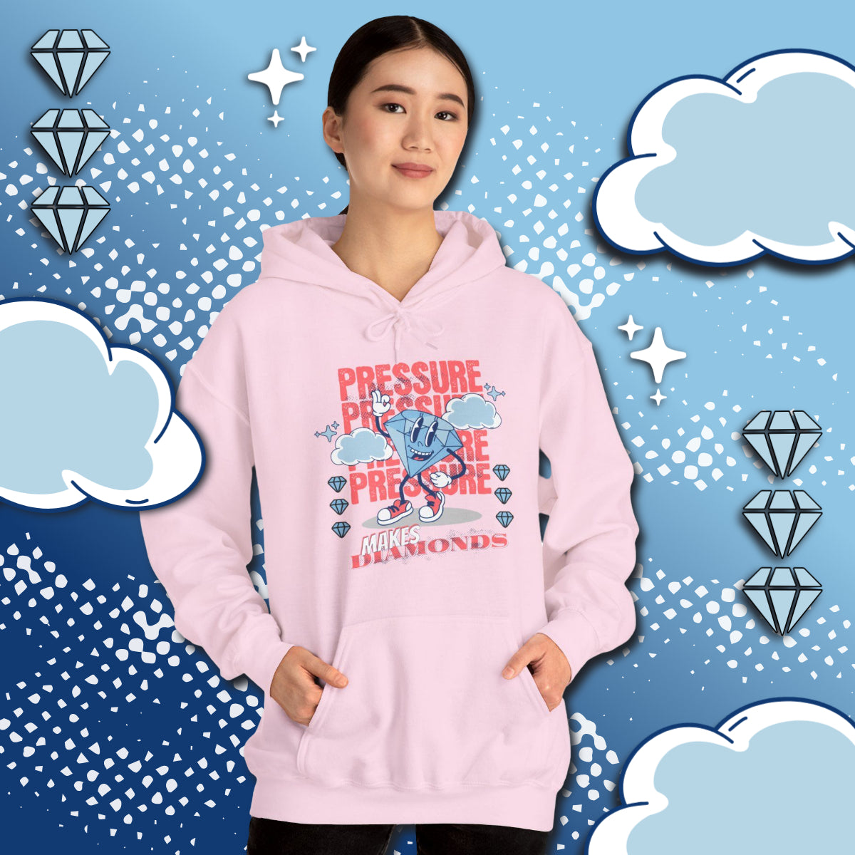 Pressure Makes Diamonds, Unisex Heavy Blend™ Hooded Sweatshirt